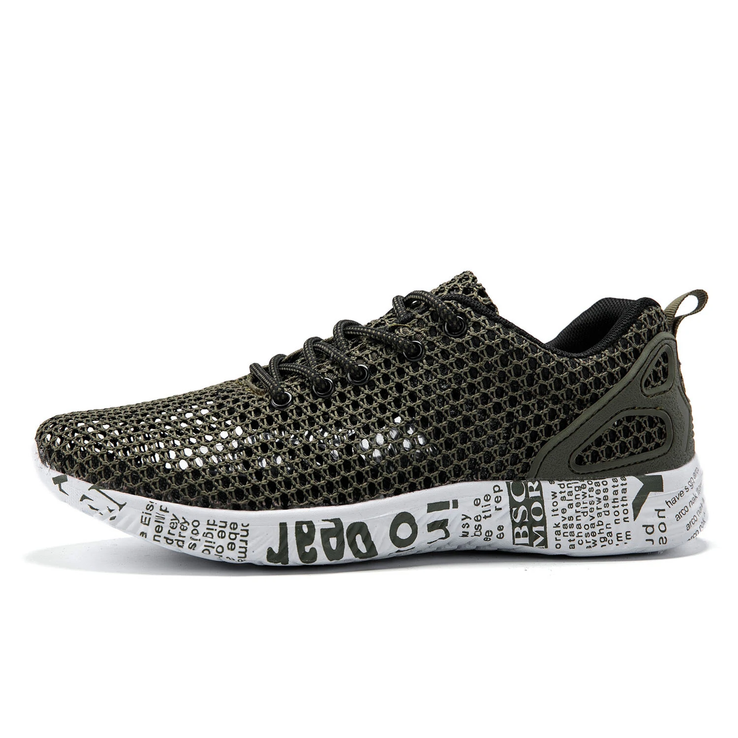 (image for) Men's Breathable Mesh Running Shoes Summer Sport Sneakers Casual Walking Wading Shoes For Outdoor Sport Cycling Shoes